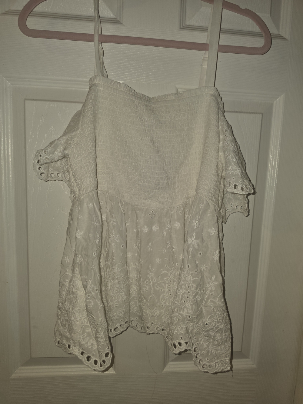 torrid White Eyelet Off-Shoulder Camisole